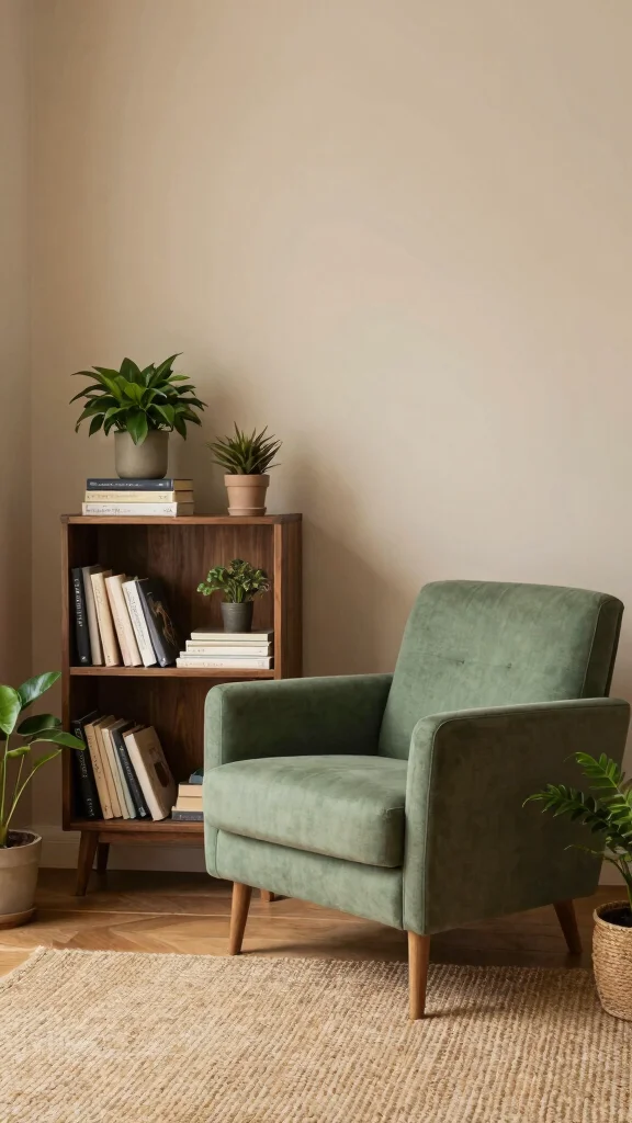 12 Japandi Reading Room Ideas for a Calm and Minimal Book Space - 4. Earthy Color Palette 1