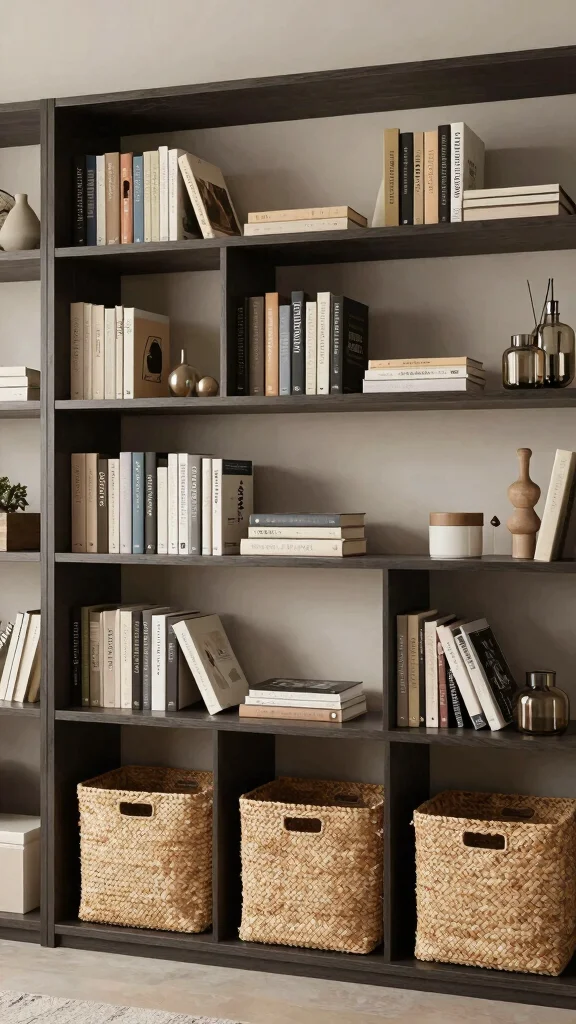 12 Japandi Reading Room Ideas for a Calm and Minimal Book Space - 5. Smart Storage Solutions 1