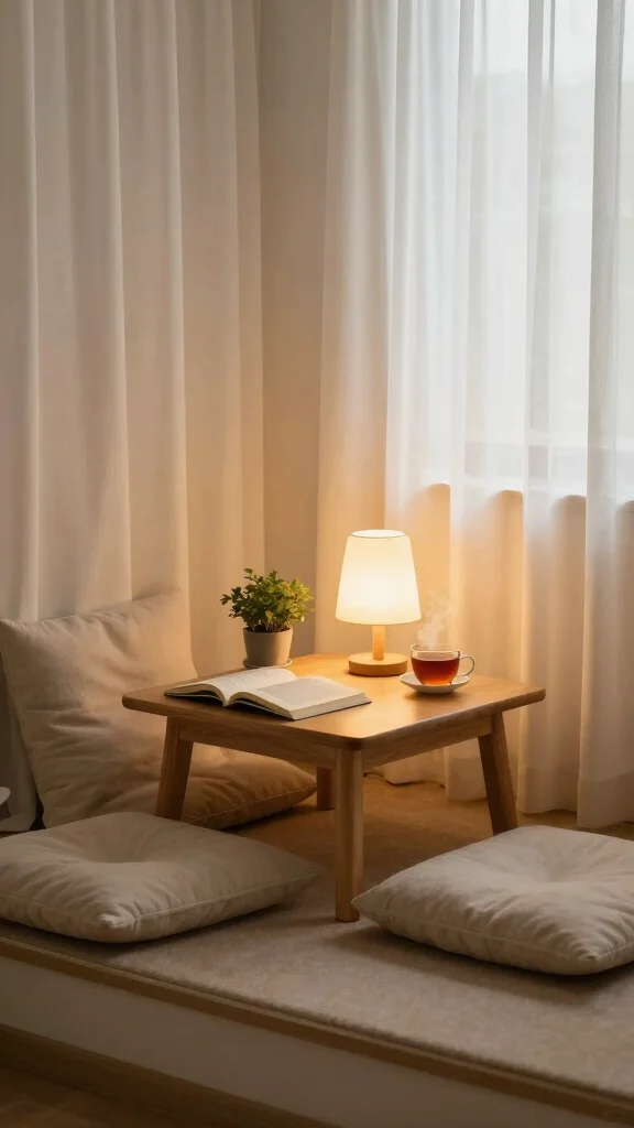 12 Japandi Reading Room Ideas for a Calm and Minimal Book Space - 6. Cozy Reading Nook 1