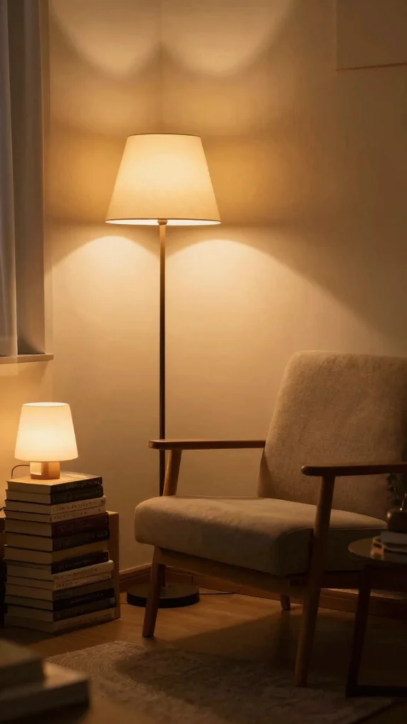 12 Japandi Reading Room Ideas for a Calm and Minimal Book Space - 8. Soft Lighting Options 1