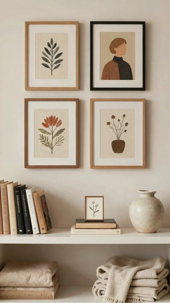 12 Japandi Reading Room Ideas for a Calm and Minimal Book Space - 9. Personal Touches 1