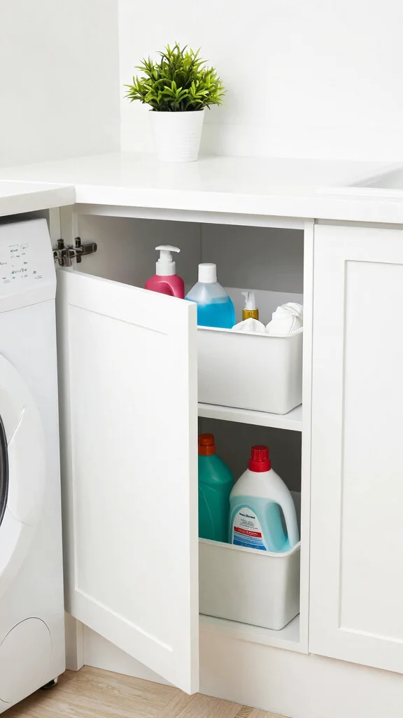 12 Laundry Room Cabinet and Shelf Concepts for Maximum Storage - 5. Under-Sink Cabinets for Hidden Storage 1