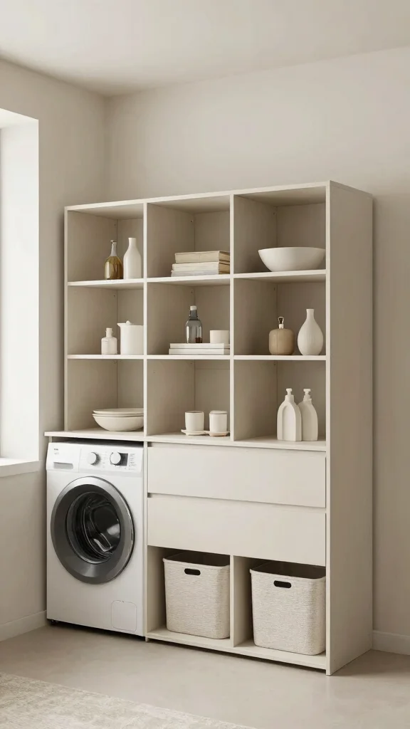 12 Laundry Room Cabinet and Shelf Concepts for Maximum Storage - 9. Customizable Modular Storage 1