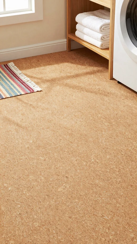 12 Laundry Room Floor Tile Ideas From Classic to Bold - 4. Eco-Friendly Cork Tiles 1