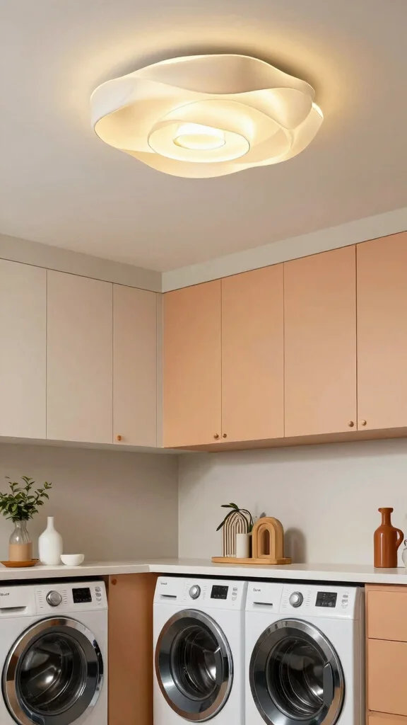 12 Laundry Room Light Fixture Ideas That Brighten Up Every Load - 10. Artistic Light Fixtures 1