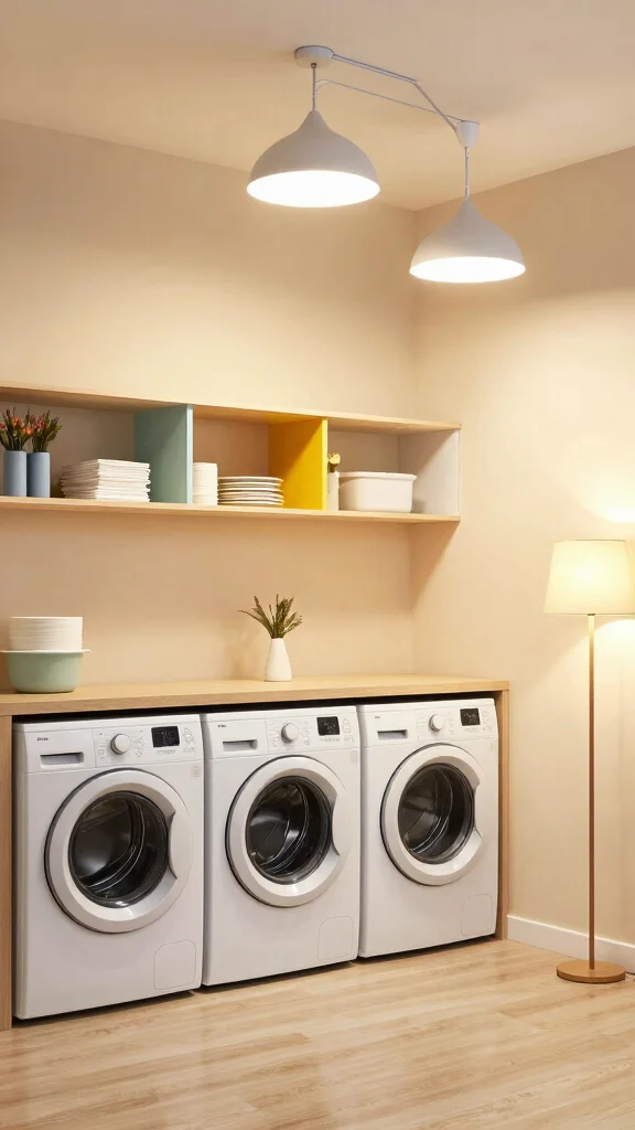 12 Laundry Room Light Fixture Ideas That Brighten Up Every Load - 12. Flexible Lighting Options 1