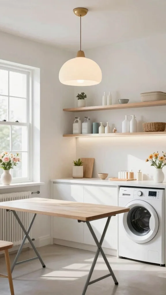 12 Laundry Room Makeover Ideas on a Budget With Big Visual Impact - 6. Lighting Matters 1