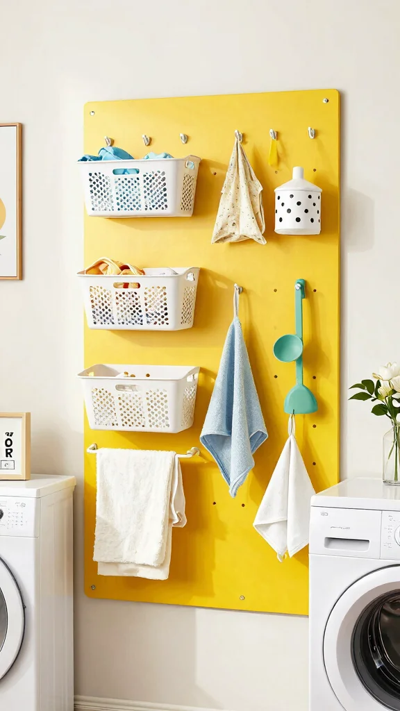 12 Laundry Room Shelving Ideas for an Organized, Streamlined Look - 7. Pegboards for Versatile Organization 1