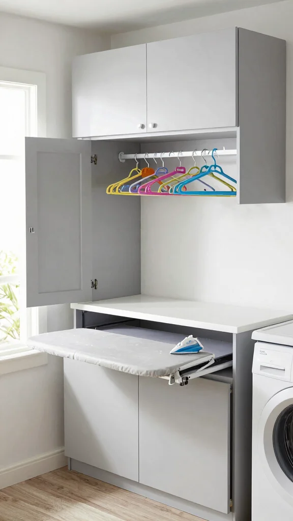 12 Laundry Room Upper Cabinet Ideas That Use Every Inch of Wall Space - 6. Multi-Functional Cabinets 1