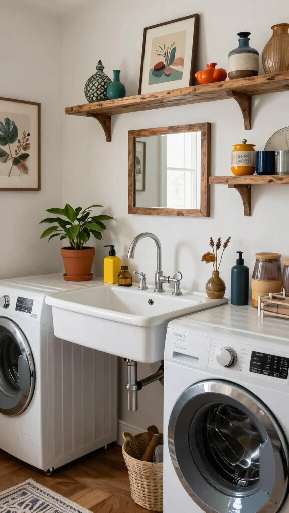 12 Laundry Room Utility Sink Ideas for a Hardworking, Stylish Space - 12. Mix and Match: Combining Styles for a Unique Look 1