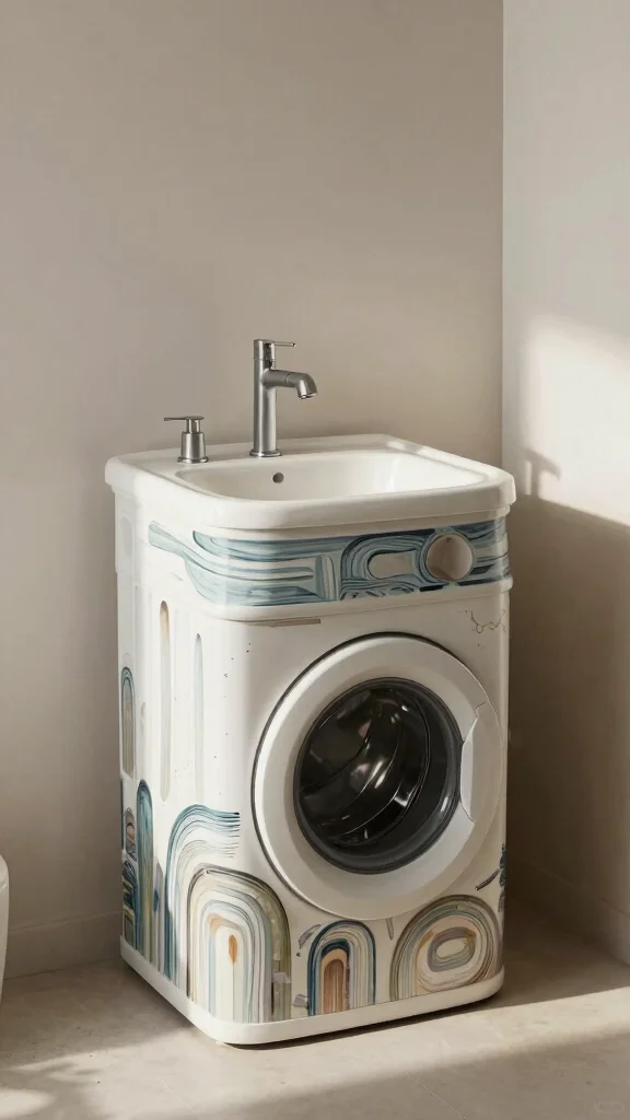 12 Laundry Room Utility Sink Ideas for a Hardworking, Stylish Space - 9. Artistic Flair: Custom Sink Designs 1