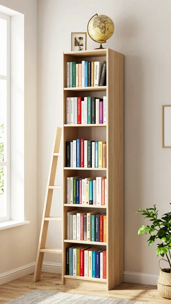 12 Reading Room Bookshelf Concepts That Store and Style at Once - 1. Vertical Wonderland 1