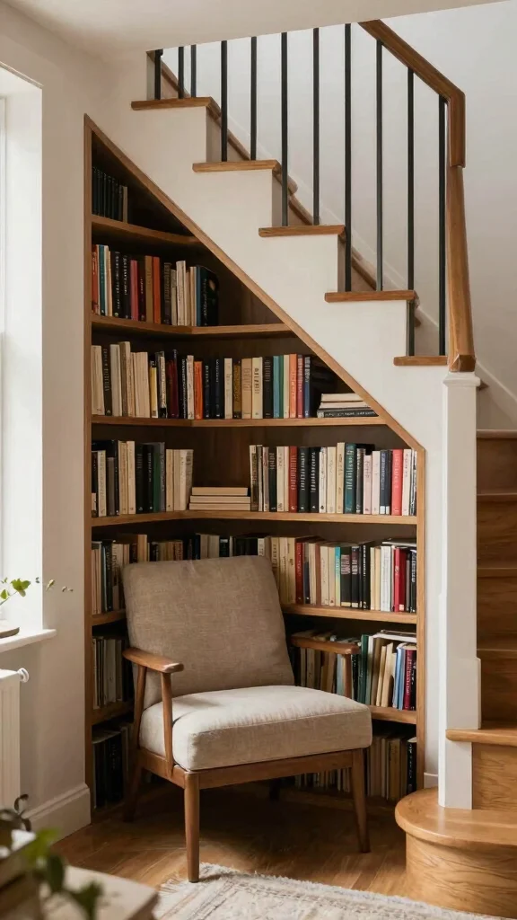 12 Reading Room Bookshelf Concepts That Store and Style at Once - 10. Under-stair Bliss 1