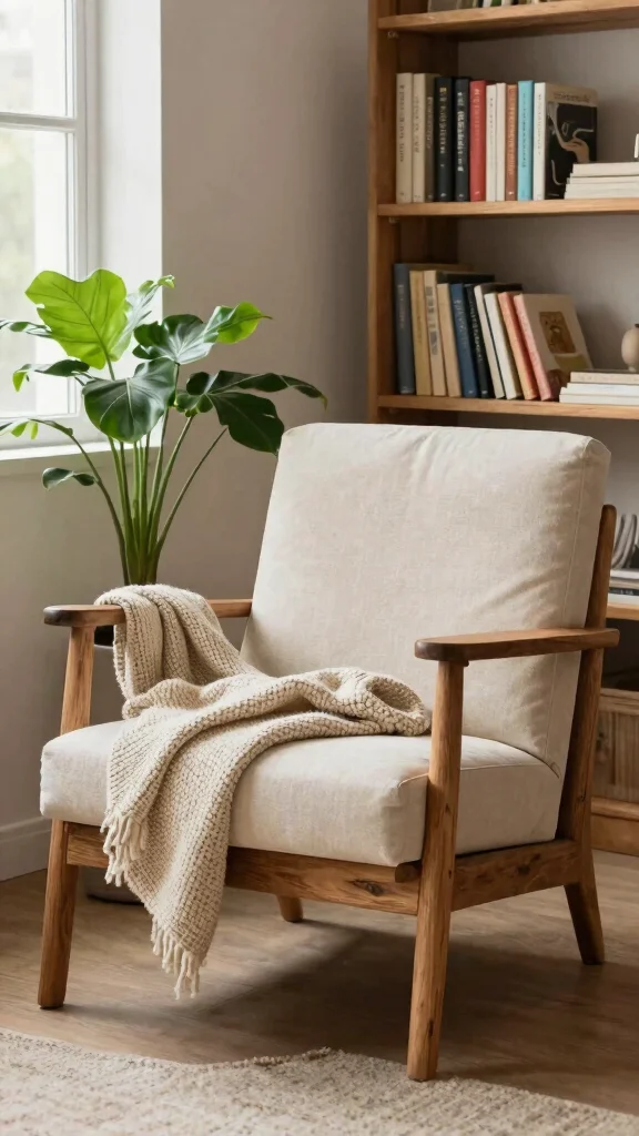 12 Reading Room Chair Ideas: From Cozy Armchairs to Hanging Bowls - 1. Eco-Friendly Armchairs 1