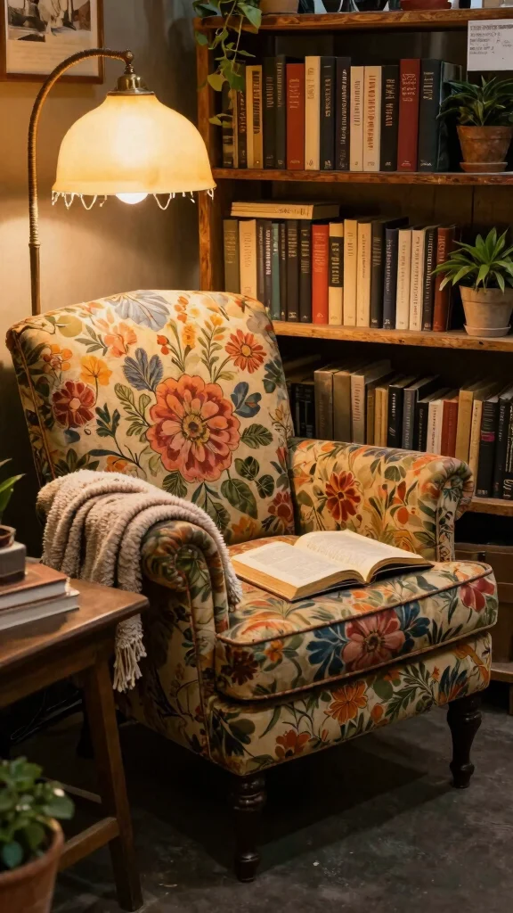 12 Reading Room Chair Ideas: From Cozy Armchairs to Hanging Bowls - 7. Vintage Thrift Finds 1
