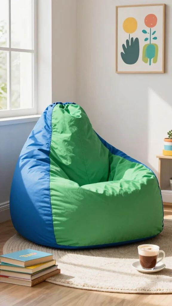 12 Reading Room Chair Ideas: From Cozy Armchairs to Hanging Bowls - 8. Bean Bags and Lounge Chairs 1