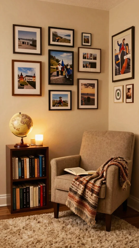 12 Reading Room Setup Ideas for a More Focused and Relaxing Space - 11. Personal Touches with Decor 1