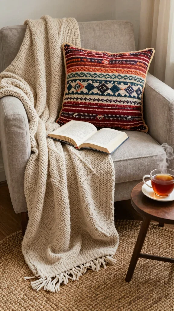 12 Reading Room Trends in 2026 for a Smarter, More Stylish Space - 5. Textured Fabrics 1