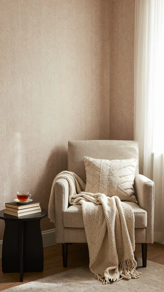 12 Reading Room Wallpaper Ideas That Add Depth and Character - 12. Subtle Textured Patterns 1