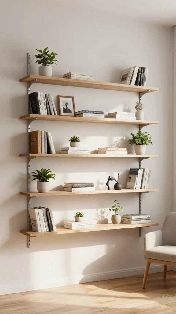 12 Study Room Bookshelf Ideas for an Organized and Stylish Space - 1. Floating Shelves for a Modern Look 1