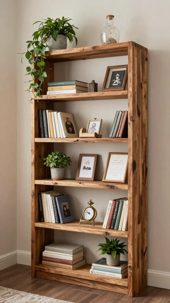 12 Study Room Bookshelf Ideas for an Organized and Stylish Space - 8. Personalized DIY Bookshelf 1