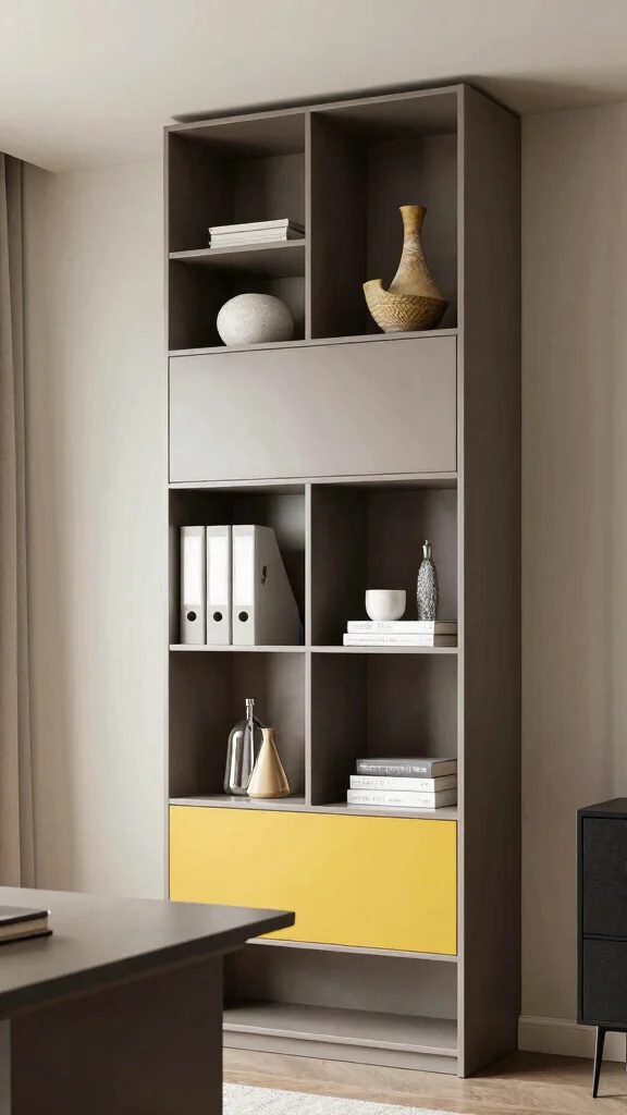 12 Study Room Cabinet Design Ideas for Smart, Built-In Storage - 4. Vertical Storage Units 1