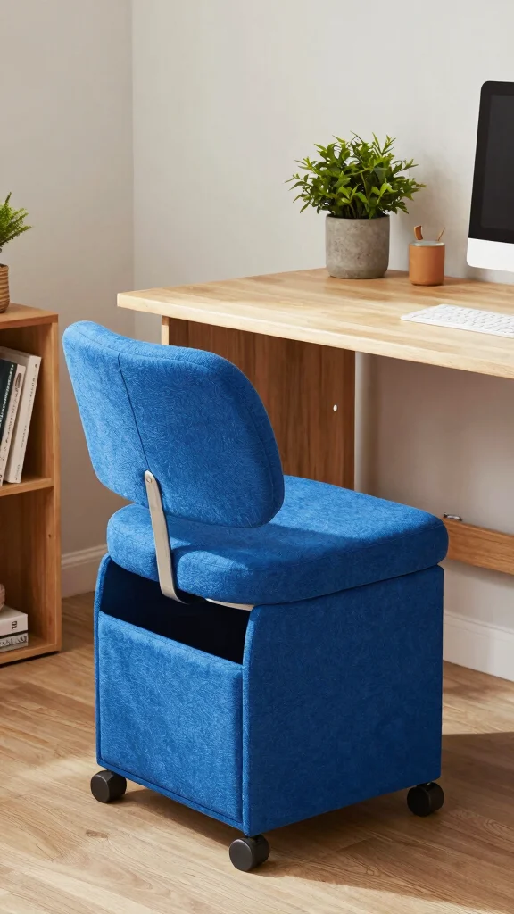 12 Study Room Chair Ideas That Are Comfortable Enough for Long Sessions - 10. Multi-functional Chairs for Small Spaces 1