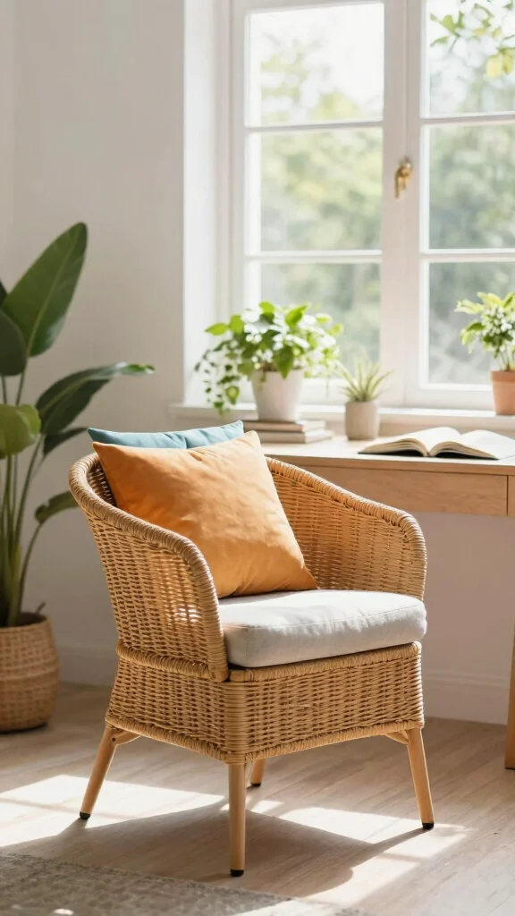 12 Study Room Chair Ideas That Are Comfortable Enough for Long Sessions - 11. Outdoor-Inspired Chairs for Fresh Air Vibes 1