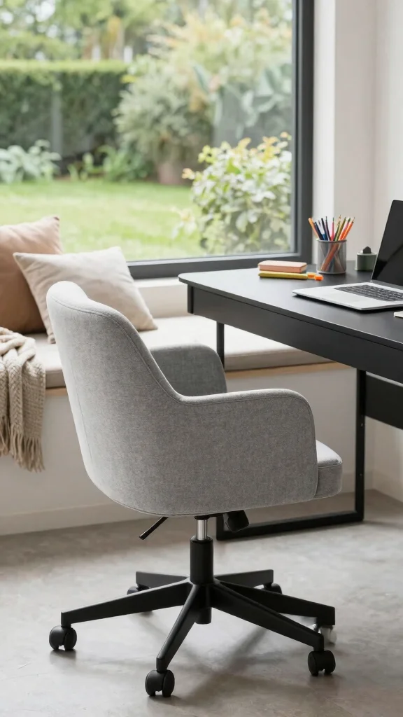 12 Study Room Chair Ideas That Are Comfortable Enough for Long Sessions - 6. Swivel Chairs for Easy Movement 1