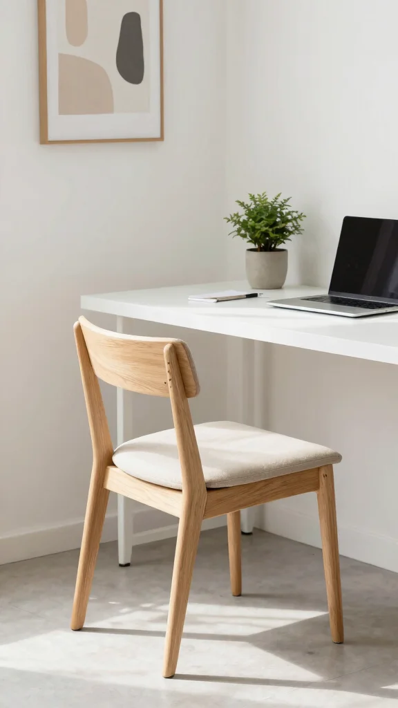 12 Study Room Chair Ideas That Are Comfortable Enough for Long Sessions - 7. Minimalist Study Chairs for a Clean Look 1