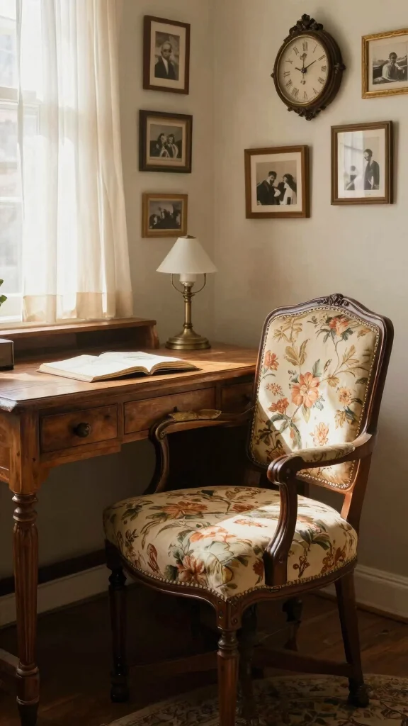 12 Study Room Chair Ideas That Are Comfortable Enough for Long Sessions - 8. Vintage-Inspired Chairs for Timeless Charm 1