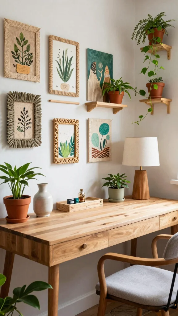 12 Study Room Furniture Ideas to Build a More Productive Space - 12. Eco-friendly Decor 1