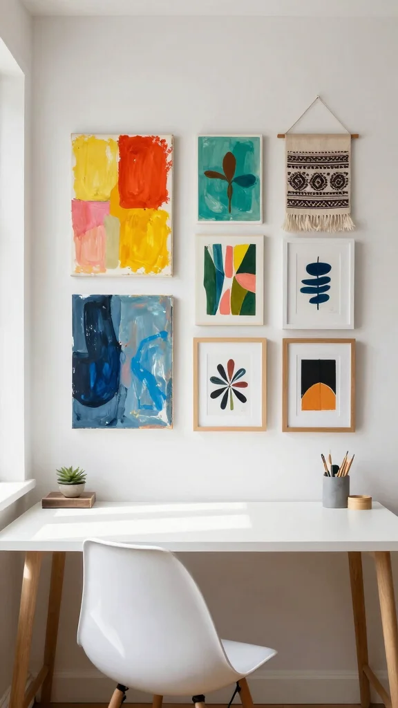 12 Study Room Makeover Ideas on a Budget That Feel High-End - 2. DIY Wall Art 1