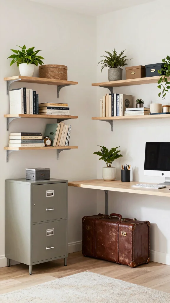 12 Study Room Makeover Ideas on a Budget That Feel High-End - 3. Stylish Storage Solutions 1