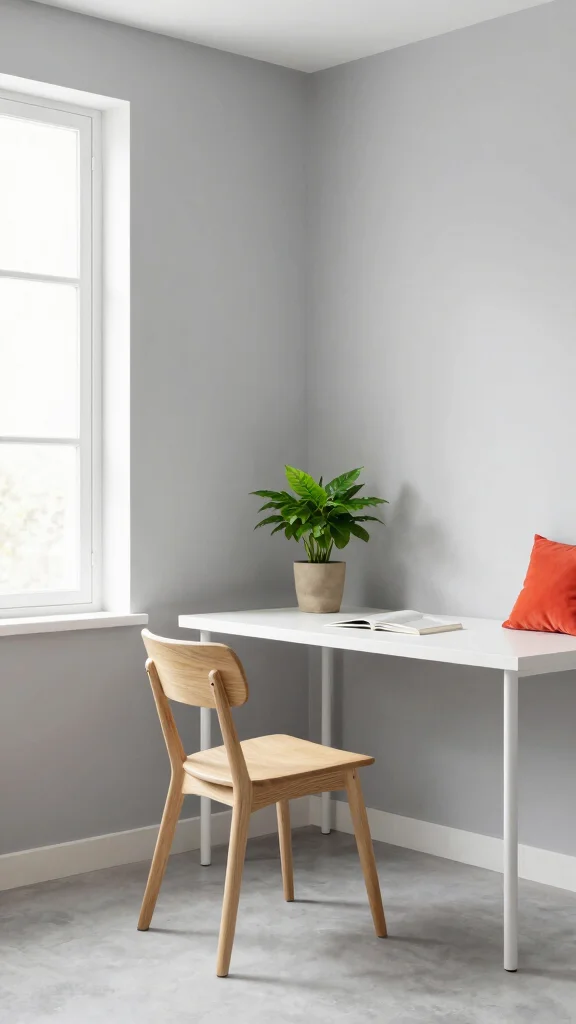 12 Study Room Makeover Ideas on a Budget That Feel High-End - 4. Minimalist Color Palette 1