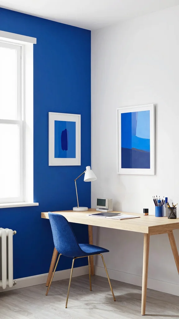 12 Study Room Wall Painting Ideas From Motivational to Minimal - 6. Bold Accent Walls 1