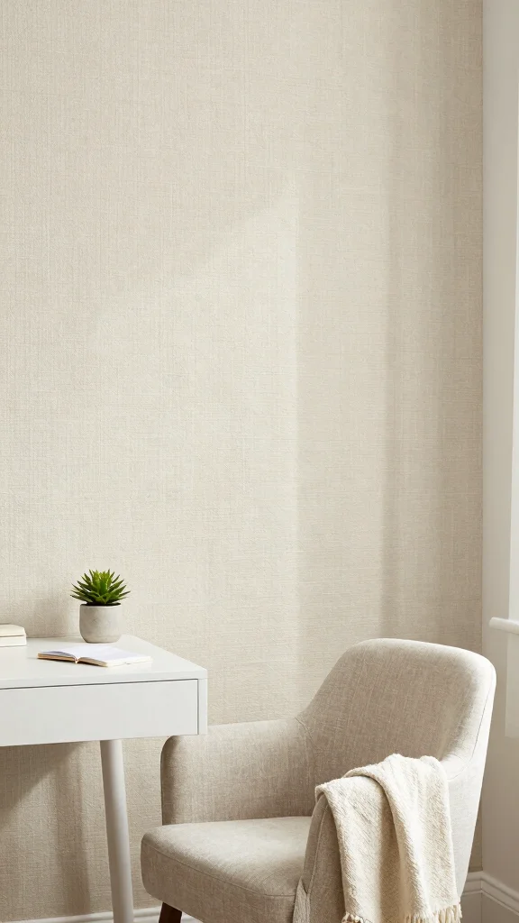 12 Study Room Wallpaper Ideas That Add Character Without Distraction - 6. Neutral Textures 1
