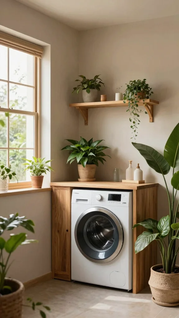 13 Laundry Room Lighting Ideas for a Brighter, More Enjoyable Space - 13. Biophilic Lighting Designs 1