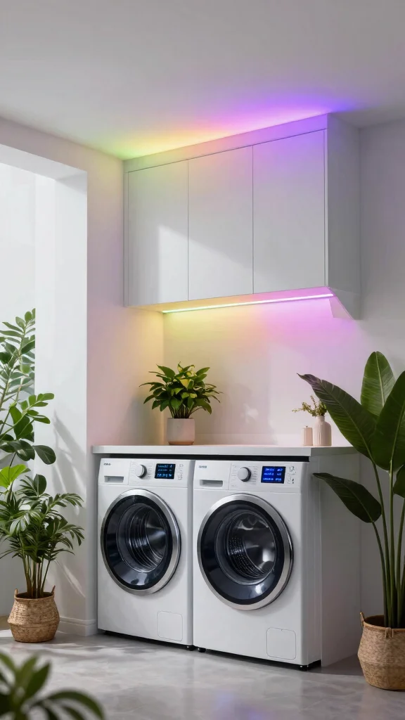 13 Laundry Room Lighting Ideas for a Brighter, More Enjoyable Space - 6. Smart Lighting Solutions 1