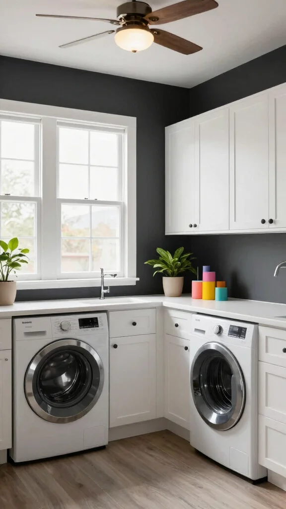 13 Laundry Room Paint Colors That Make the Space Feel Fresh - 13. Deep Charcoal 1