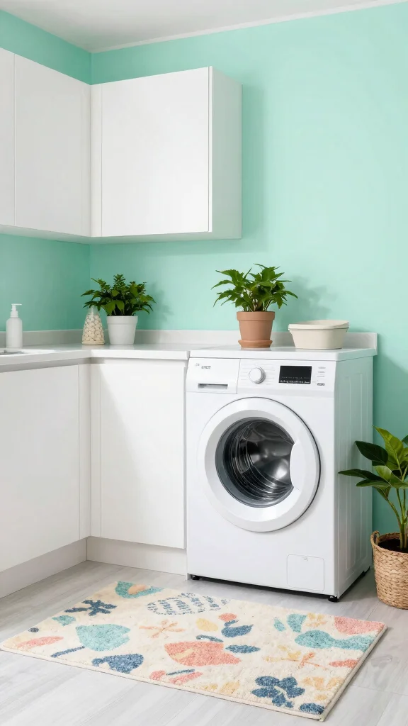 13 Laundry Room Paint Colors That Make the Space Feel Fresh - 5. Fresh Mint 1