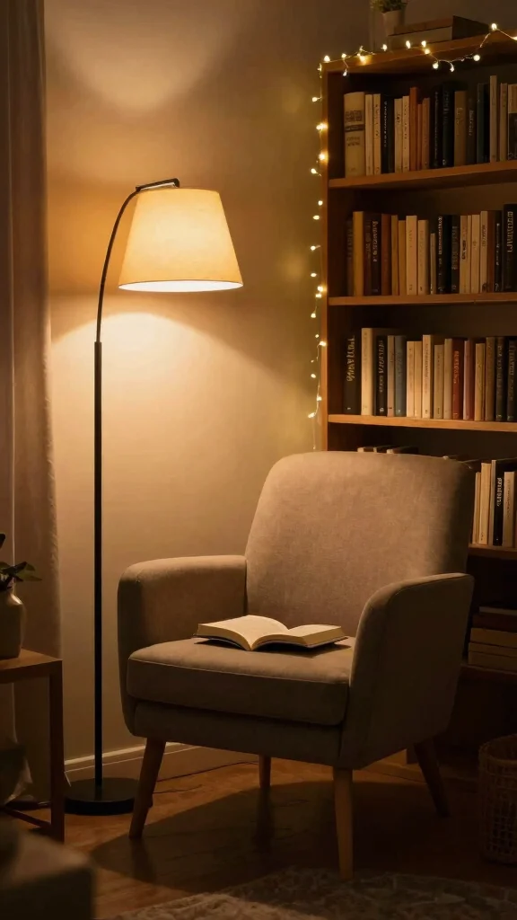 13 Reading Room Furniture Ideas for Every Style and Budget - 7. Soft Lighting Options 1