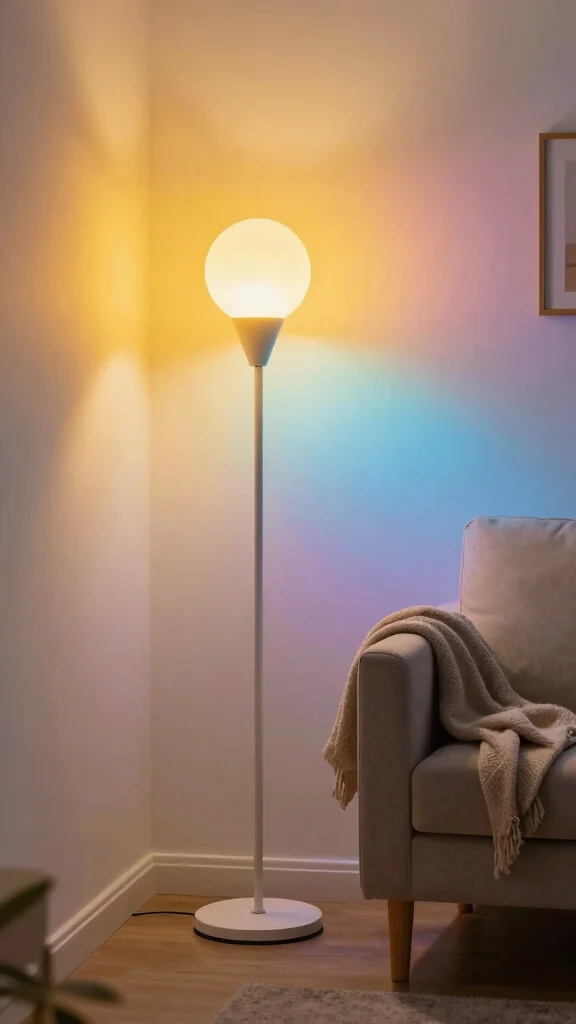 13 Reading Room Lighting Ideas for the Perfect Ambiance - 10. Color-Changing LED Bulbs 1