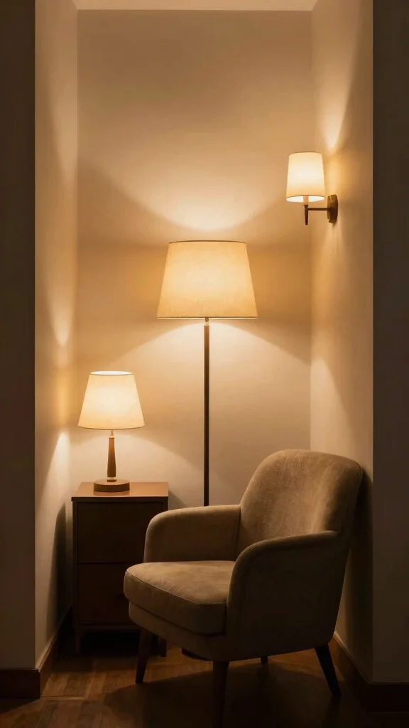 13 Reading Room Lighting Ideas for the Perfect Ambiance - 13. Layered Lighting Techniques 1