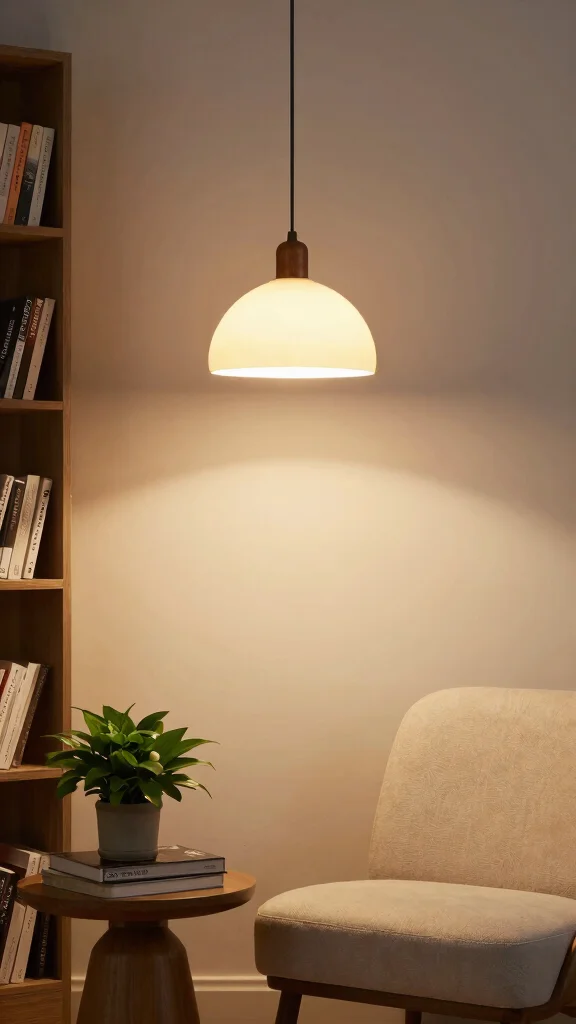 13 Reading Room Lighting Ideas for the Perfect Ambiance - 6. Pendant Lights for a Statement 1