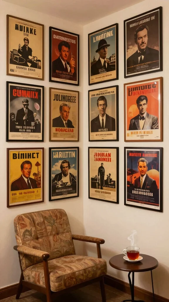 13 Reading Room Wall Decor Ideas That Inspire Every Time You Look Up - 9. Vintage Posters for a Touch of Nostalgia 1