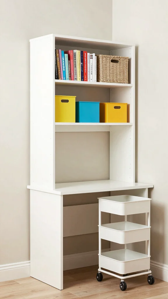 13 Study Room Furniture Ideas for Comfort, Storage, and Style - 8. Compact Storage Solutions 1