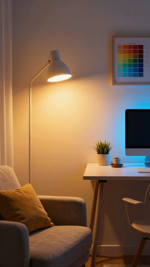 13 Study Room Lighting Ideas for Focus, Comfort, and Good Vibes - 10. Color Temperature Adjustments 1
