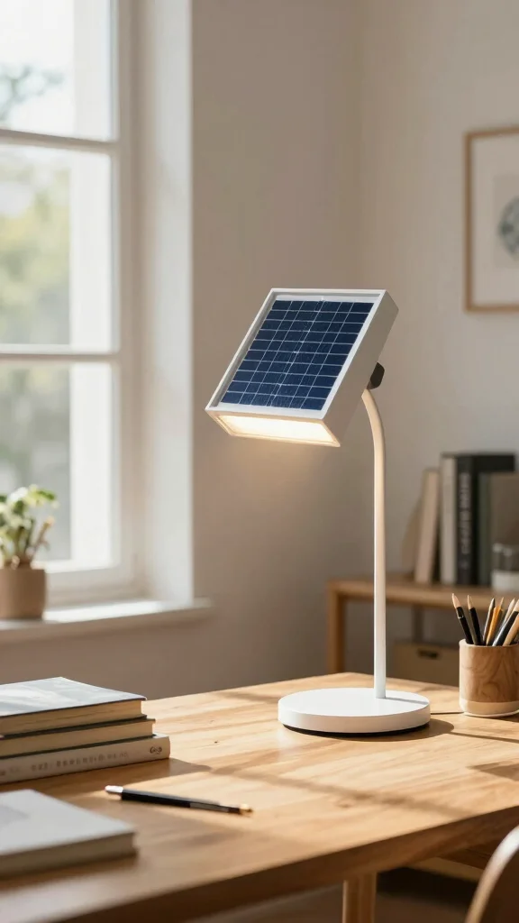 13 Study Room Lighting Ideas for Focus, Comfort, and Good Vibes - 13. Solar-Powered Lighting 1