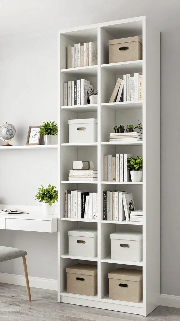 13 Study Room Organization Ideas That Keep Distractions Away - 2. Utilize Vertical Storage 1
